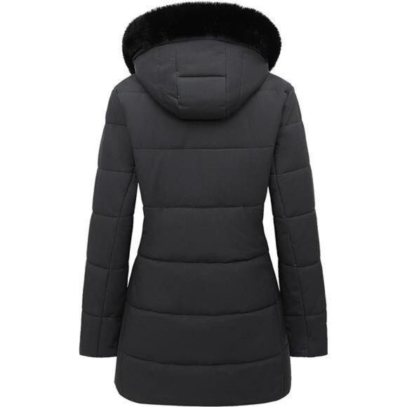 Women's Winter Puffer Coat Jacket Waterproof Charcoal - Picture 2 of 6